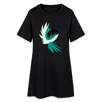 Feuilles de palmier tropical dans le vent - Robe T-shirt Femme - noir - Devant