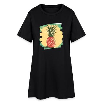 Pineapple - Women’s T-Shirt Dress - black - Front