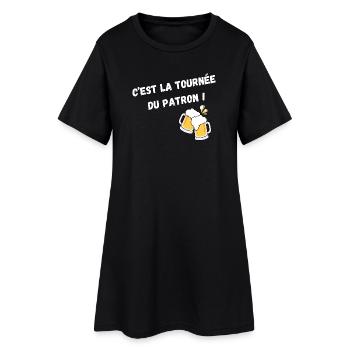 C'est La Tournée Du Patron ! - Robe T-shirt Femme - noir - Devant