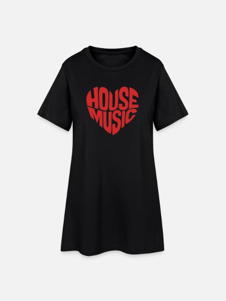 HOUSE MUSIC - Robe T-shirt Femme - noir