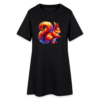 Squirrel - Women’s T-Shirt Dress - black - Front