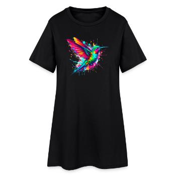 Hummingbird - Women’s T-Shirt Dress - black - Front