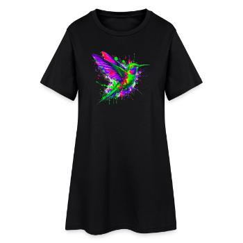 Colibri - Robe T-shirt Femme - noir - Devant