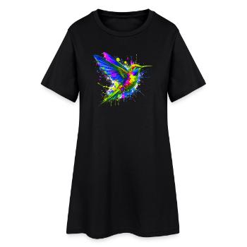 Colibri - Robe T-shirt Femme - noir - Devant