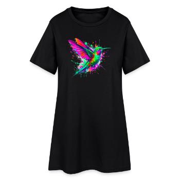 Colibri - Robe T-shirt Femme - noir - Devant
