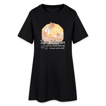 Sœur de jour - Robe T-shirt Femme - noir - Devant