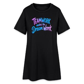 Le travail d’équipe fait fonctionner le rêve - Robe T-shirt Femme - noir - Devant