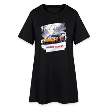 SNOW RACE - Women’s T-Shirt Dress - black - Front