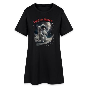 Perdu dans l’espace - Monkey en tant qu’astronaute - Robe T-shirt Femme - noir - Devant