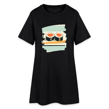 Sushi - Robe T-shirt Femme - noir - Devant