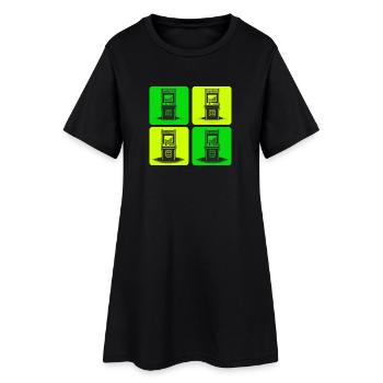 Machines de jeux rétro des années 80 - Robe T-shirt Femme - noir - Devant
