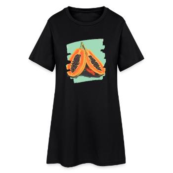 Papaye - Robe T-shirt Femme - noir - Devant