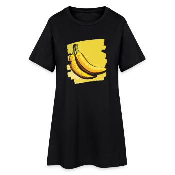 Banane - Robe T-shirt Femme - noir - Devant