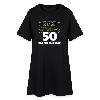 50. Geburtstag , Alt Du nun bist (25) - Frauen T-Shirt-Kleid - Schwarz - Vorne