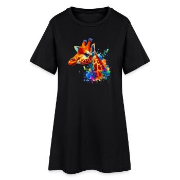 Giraffe - Women’s T-Shirt Dress - black - Front
