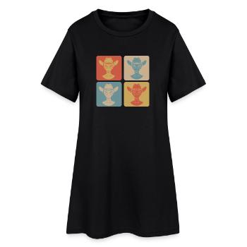 Vintage Alien Cowboy - Women’s T-Shirt Dress - black - Front