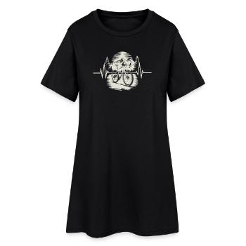 Vélo Gravel Heartbeat | Aventure Nature - Robe T-shirt Femme - noir - Devant