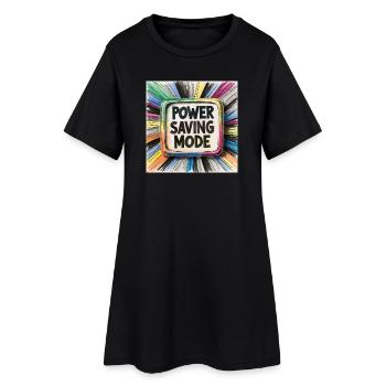 Power Saving Mode - Women’s T-Shirt Dress - black - Front
