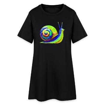 Escargot - Robe T-shirt Femme - noir - Devant