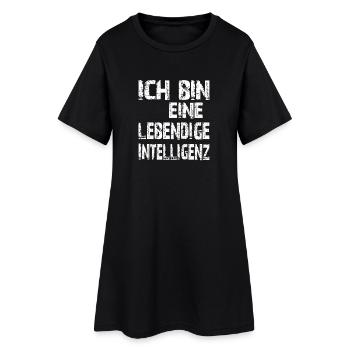 KI Spruch Ich bin eine lebendige Intelligenz - Frauen T-Shirt-Kleid - Schwarz - Vorne