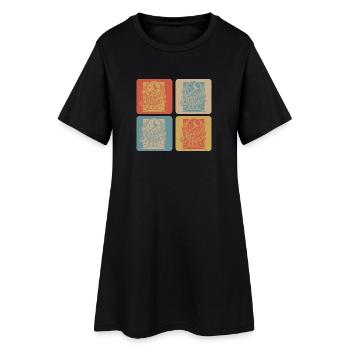 Design rétro d’astronomie - Robe T-shirt Femme - noir - Devant
