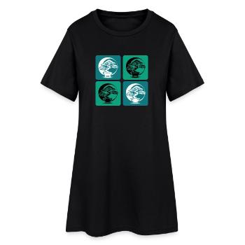 Bonsaï Yin Yang - Robe T-shirt Femme - noir - Devant