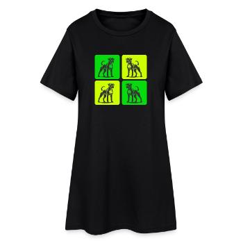 Conception de chien boxer - Robe T-shirt Femme - noir - Devant