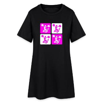 Conception de pom-pom girl - Robe T-shirt Femme - noir - Devant