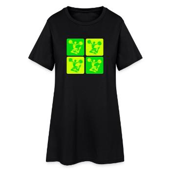Conception de pom-pom girl - Robe T-shirt Femme - noir - Devant
