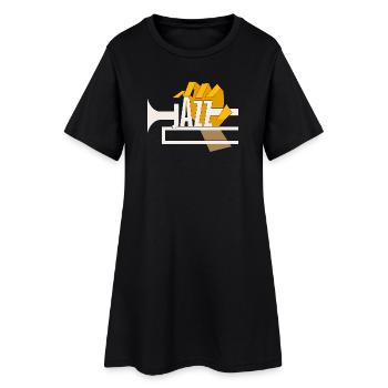 Tshirt Jazz Trompete - Frauen T-Shirt-Kleid - Schwarz - Vorne