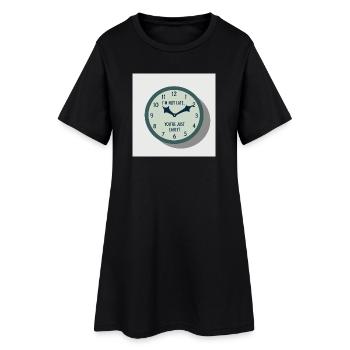 Je ne suis pas trop en retard - vous êtes tout simplement trop tôt - Robe T-shirt Femme - noir - Devant