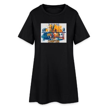 Je peux pas j'ai chantier - Robe T-shirt Femme - noir - Devant
