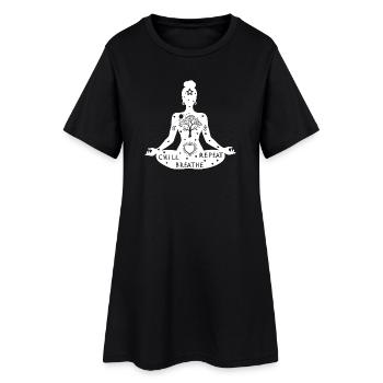 L’art du yoga #3 - Robe T-shirt Femme - noir - Devant
