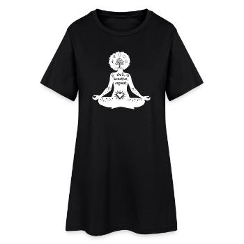 L’art du yoga #10 - Robe T-shirt Femme - noir - Devant