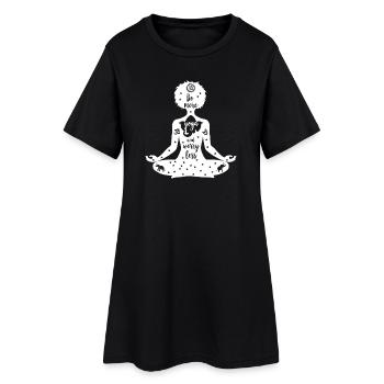 L’art du yoga #11 - Robe T-shirt Femme - noir - Devant