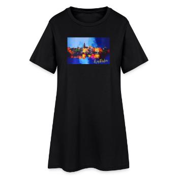 Amsterdam Urban Colorful Reflections - Women’s T-Shirt Dress - black - Front