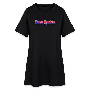 J’adore le scénario londonien - Robe T-shirt Femme - noir - Devant