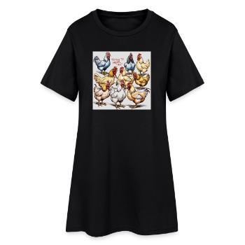 Ballet de poulet : Troupe de poulets polyphoniques - Robe T-shirt Femme - noir - Devant