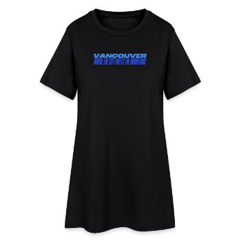 Pouls et Pics de la ville de Vancouver - Robe T-shirt Femme - noir - Devant