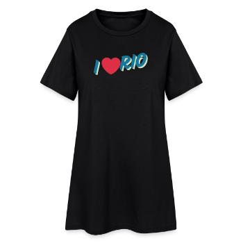 I Love Rio City Spirit - Women’s T-Shirt Dress - black - Front