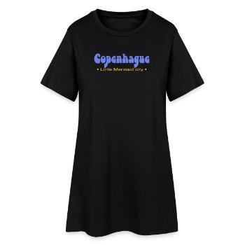 Copenhague Mermaid City - Robe T-shirt Femme - noir - Devant