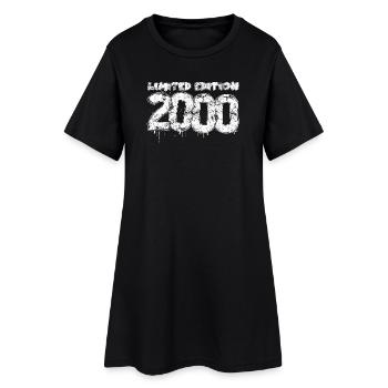 Edition limitée Année de naissance 2000 Anniversaire Rétro - Robe T-shirt Femme - noir - Devant