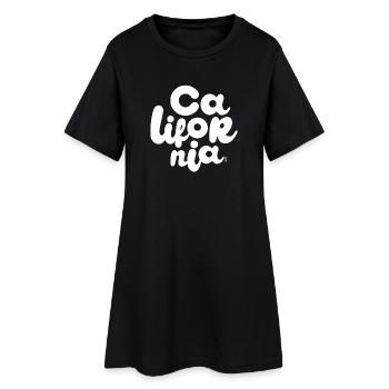California - Blanc - Robe T-shirt Femme - noir - Devant
