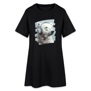 Polar bear - Women’s T-Shirt Dress - black - Front