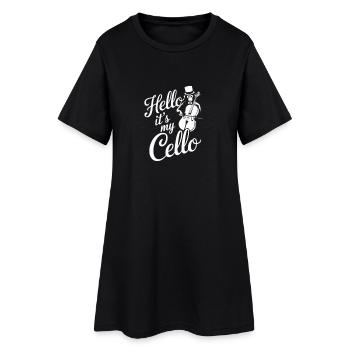 Hello it's my Cello - Monkey as Cellist - Women’s T-Shirt Dress - black - Front