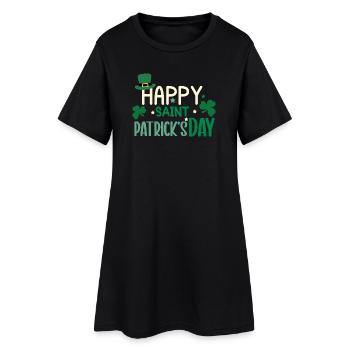 Happy St patrick's day - Women’s T-Shirt Dress - black - Front