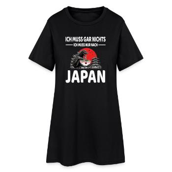 Japan - Frauen T-Shirt-Kleid - Schwarz - Vorne