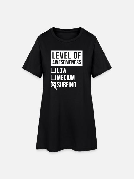 Surf Surf Surf Surf - Robe T-shirt Femme - noir