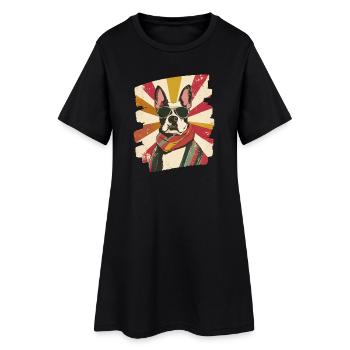 Bull Terrier Chien de combat Race de chien - Robe T-shirt Femme - noir - Devant