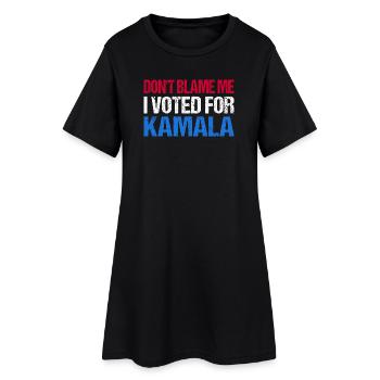 Ne me blâmez pas, j’ai voté pour Kamala I - Robe T-shirt Femme - noir - Devant